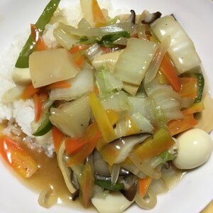 野菜たっぷり、中華飯